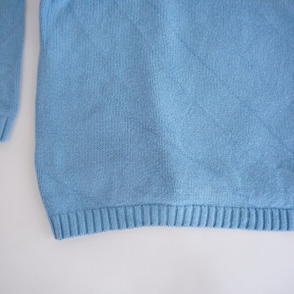 Vintage C&B Blue Teddy Bear Knit Sweater Star Appliqué Americana Cabincore XL - Picture 7 of 9